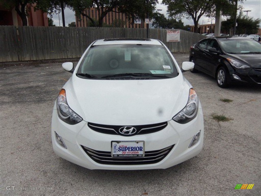 2013 Elantra Limited - Shimmering White / Black photo #2