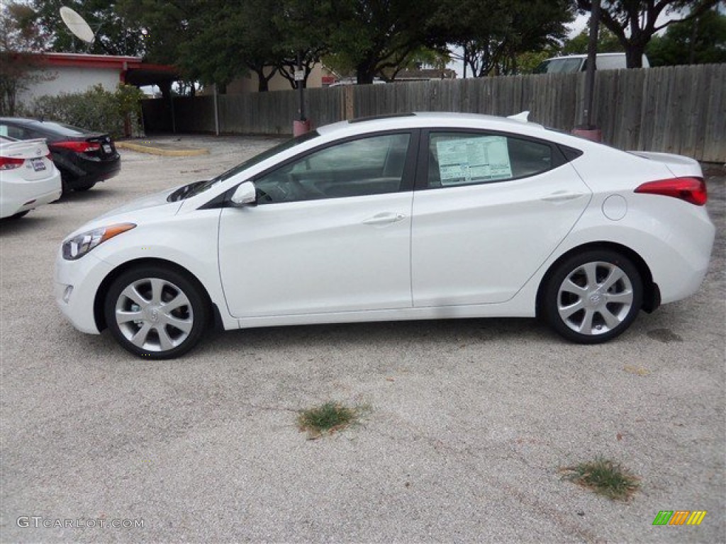 2013 Elantra Limited - Shimmering White / Black photo #3
