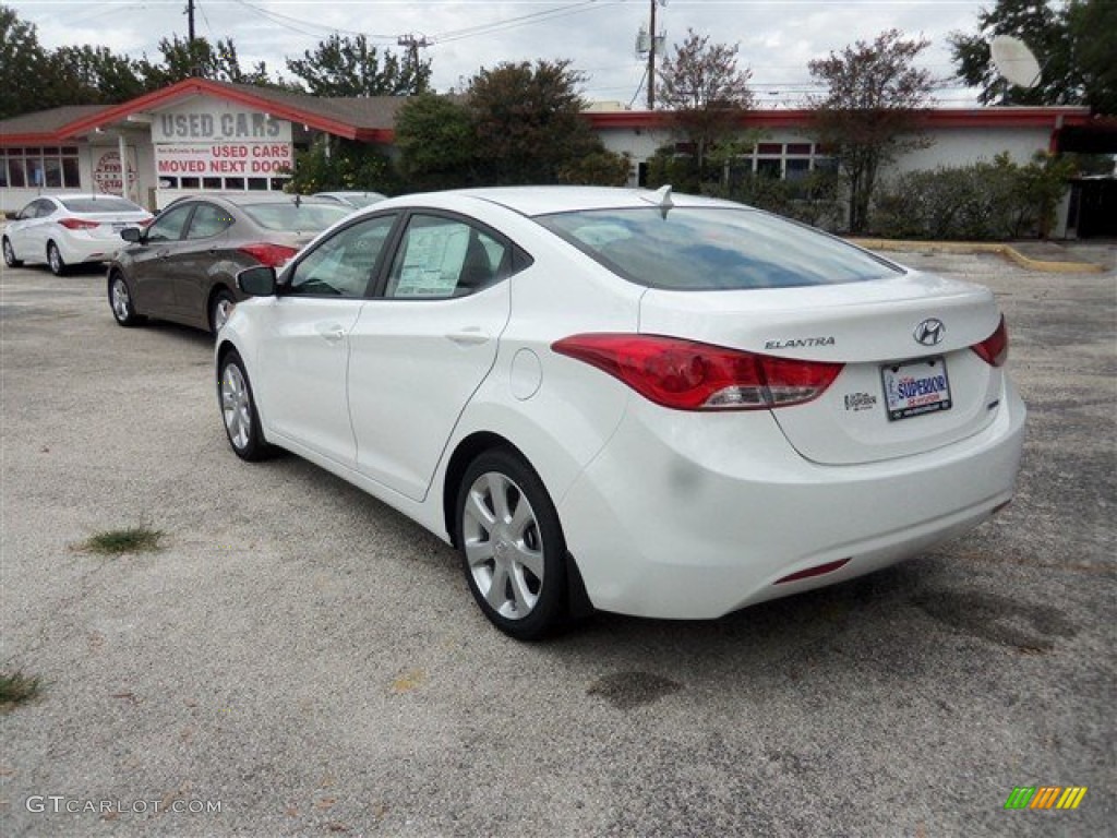 2013 Elantra Limited - Shimmering White / Black photo #4
