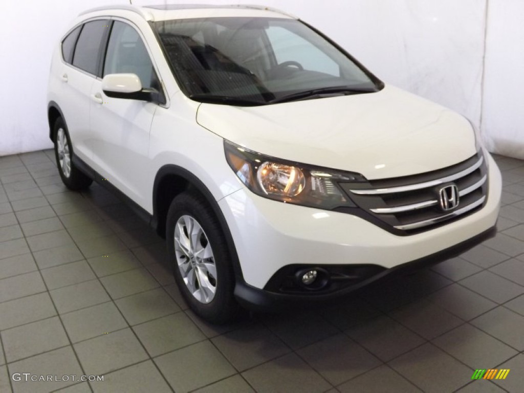 2014 CR-V EX-L - White Diamond Pearl / Beige photo #1