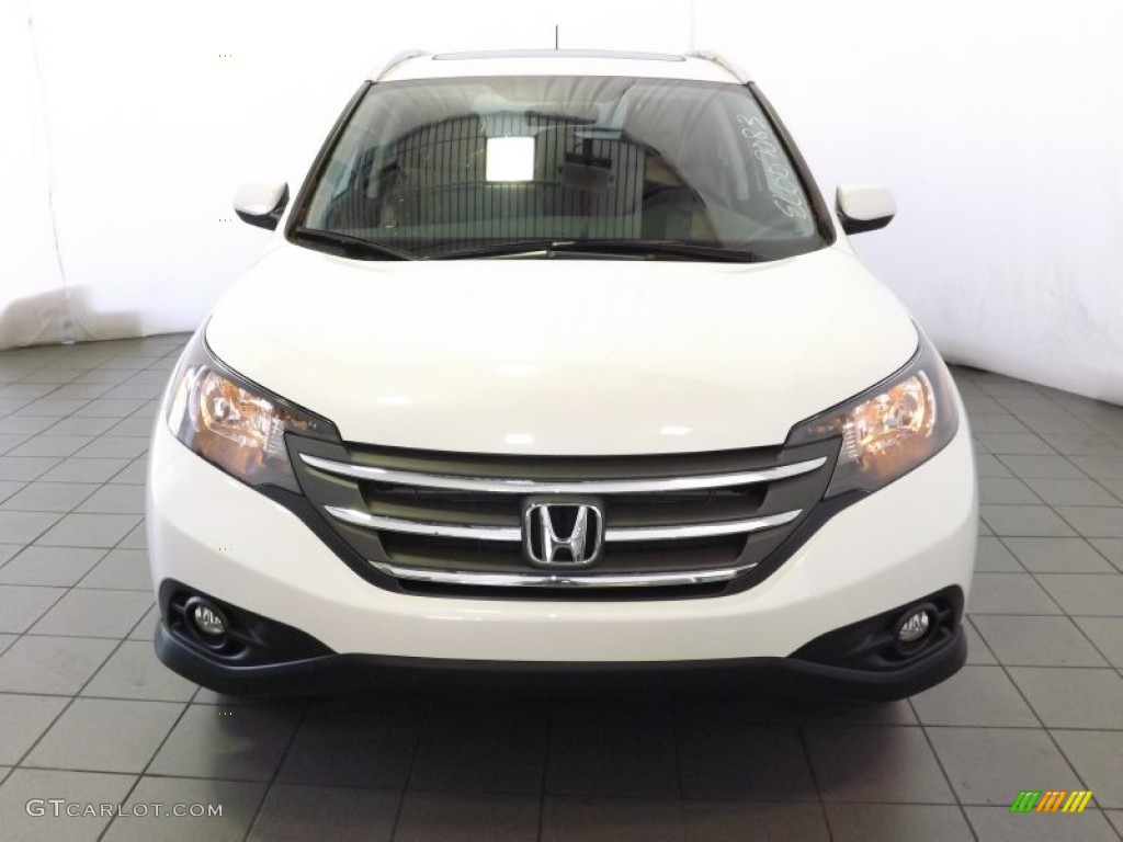 2014 CR-V EX-L - White Diamond Pearl / Beige photo #2