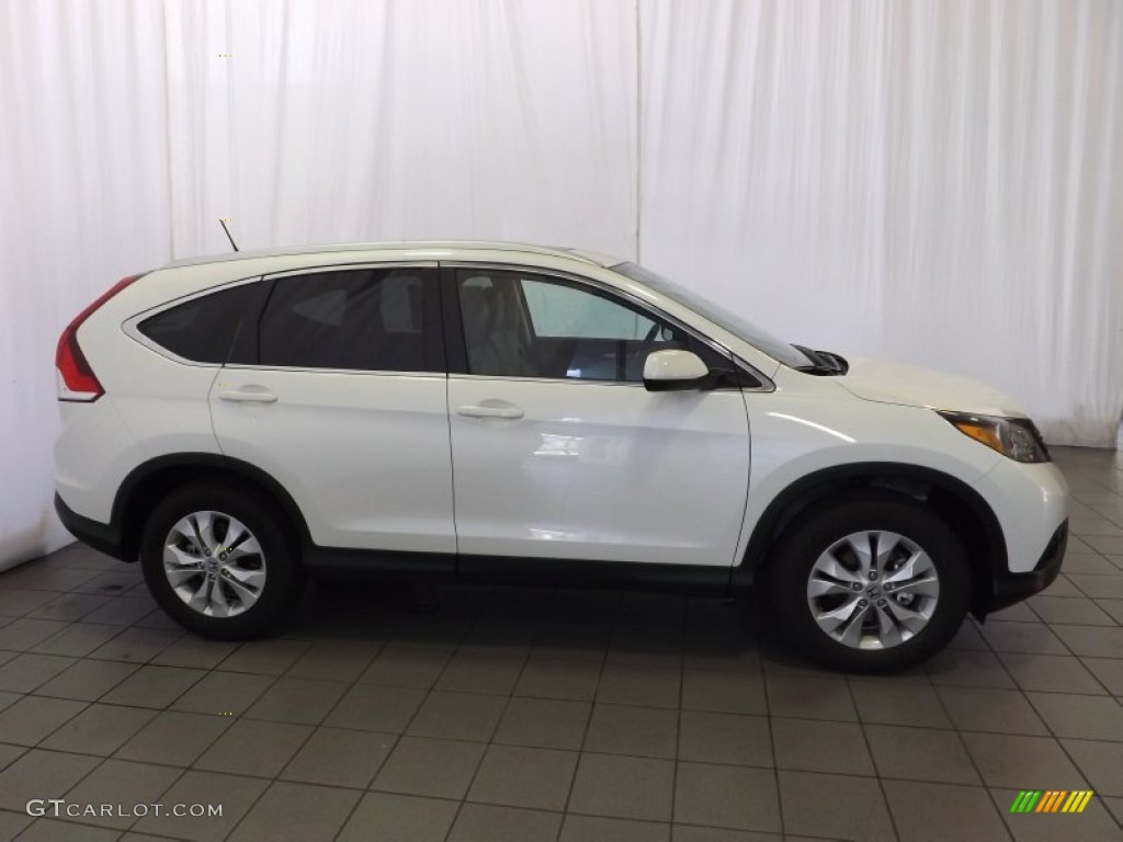 2014 CR-V EX-L - White Diamond Pearl / Beige photo #6
