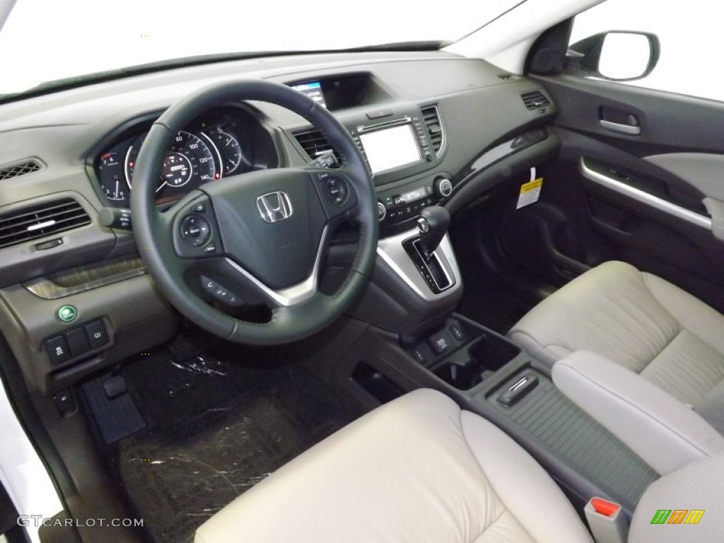 2014 CR-V EX-L - White Diamond Pearl / Beige photo #11