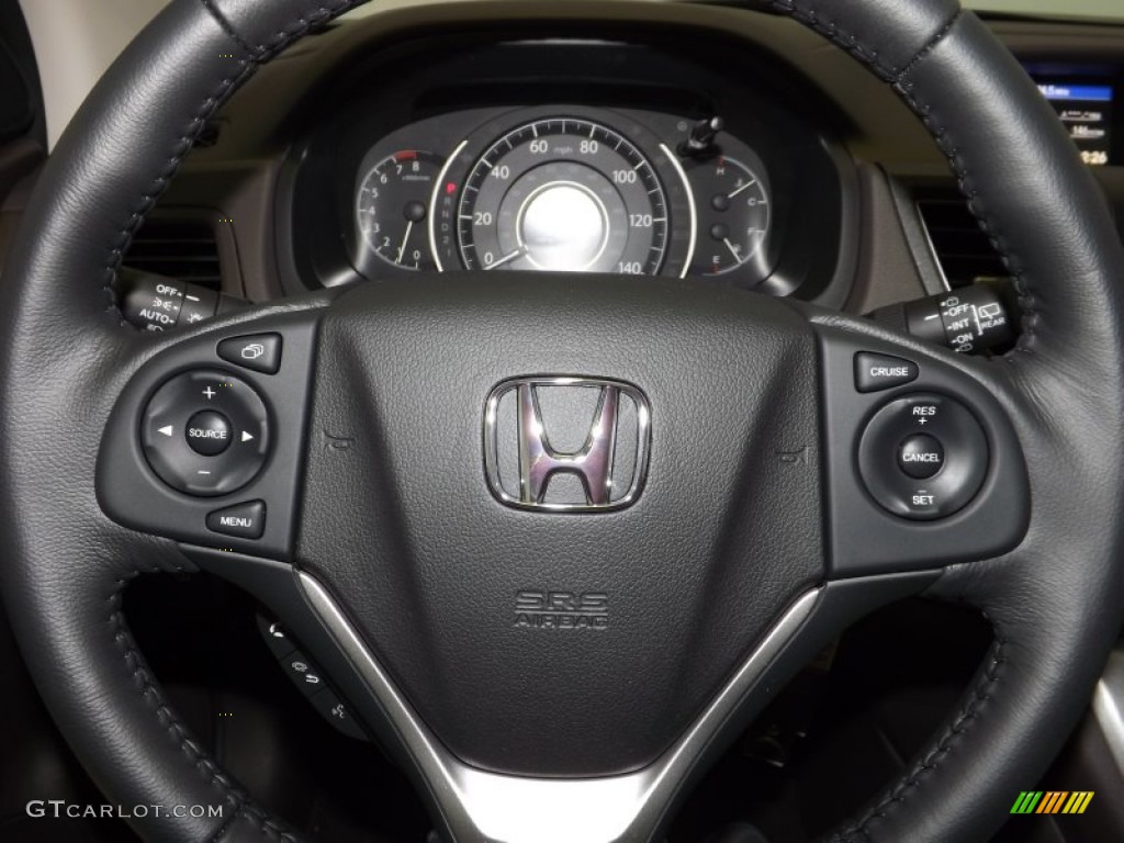 2014 CR-V EX-L - White Diamond Pearl / Beige photo #21