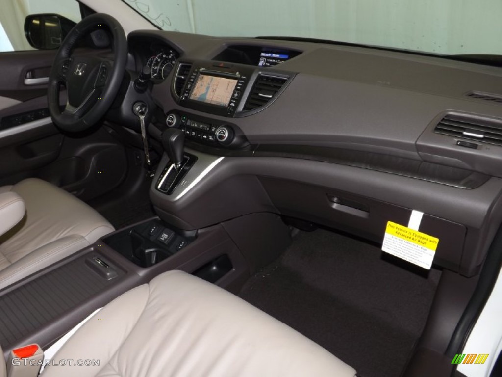 2014 CR-V EX-L - White Diamond Pearl / Beige photo #32