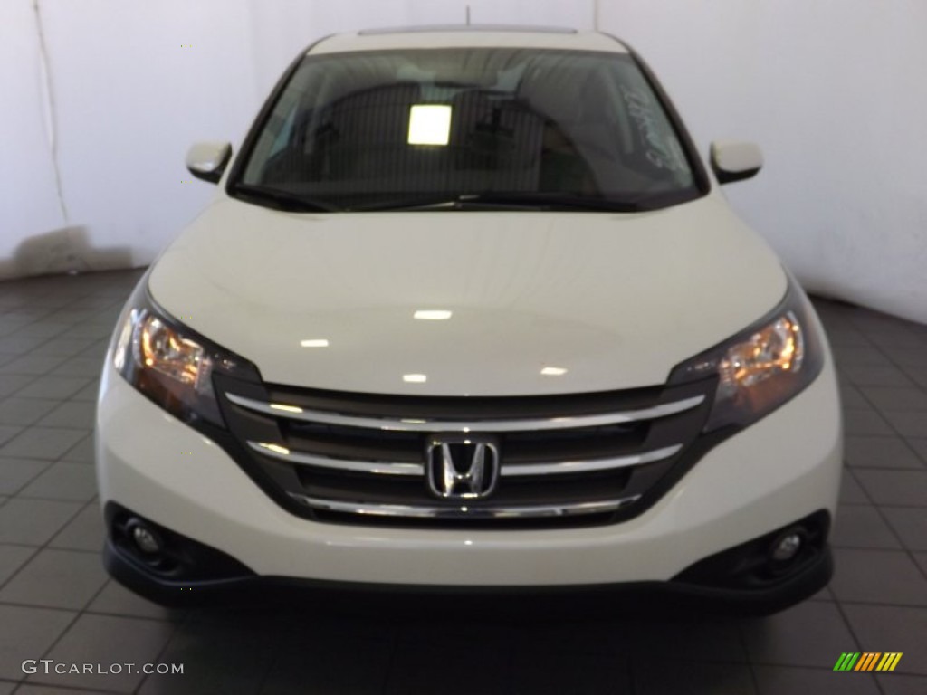 2014 CR-V EX - White Diamond Pearl / Beige photo #2