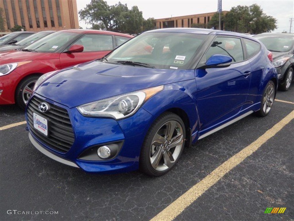 2013 Veloster Turbo - Marathon Blue / Black photo #1