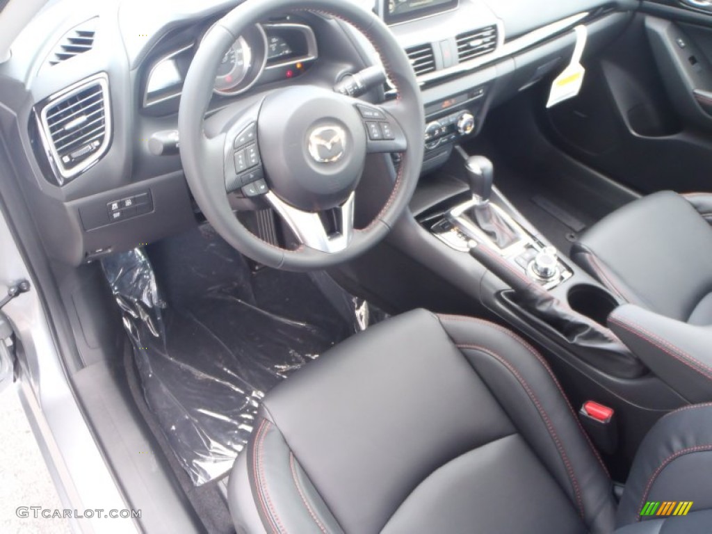 Black Interior 2014 Mazda MAZDA3 i Grand Touring 4 Door Photo #87461615