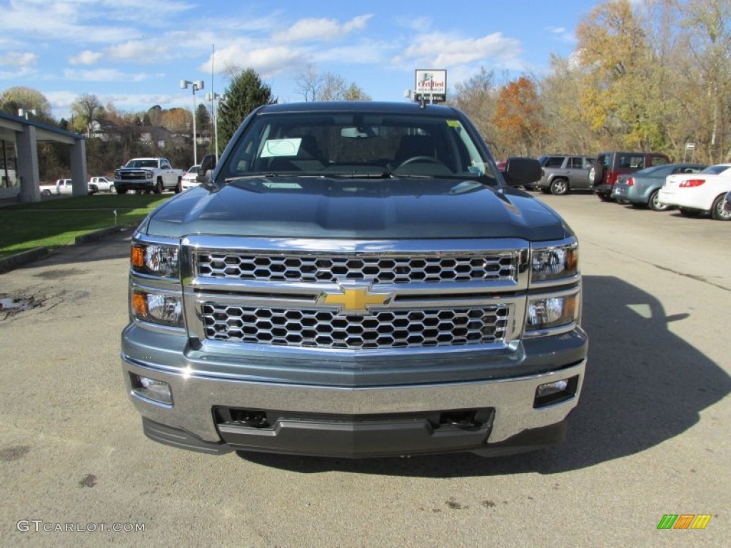 2014 Silverado 1500 LT Double Cab 4x4 - Blue Granite Metallic / Jet Black photo #10