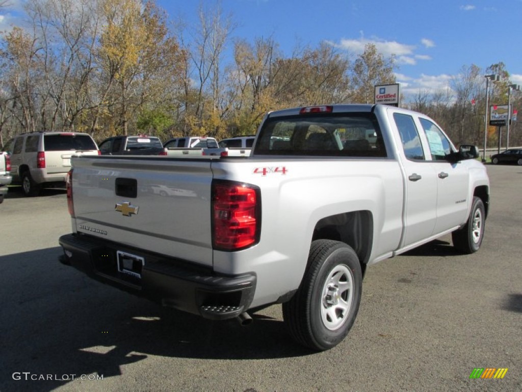 2014 Silverado 1500 WT Double Cab 4x4 - Silver Ice Metallic / Jet Black/Dark Ash photo #6