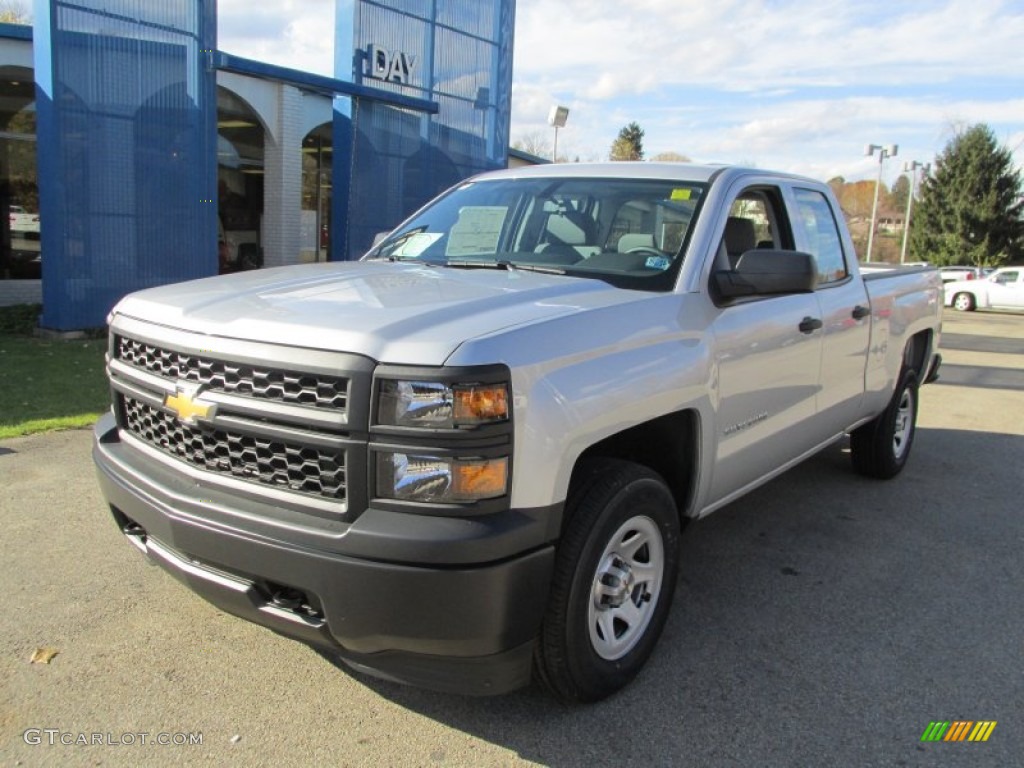 2014 Silverado 1500 WT Double Cab 4x4 - Silver Ice Metallic / Jet Black/Dark Ash photo #10