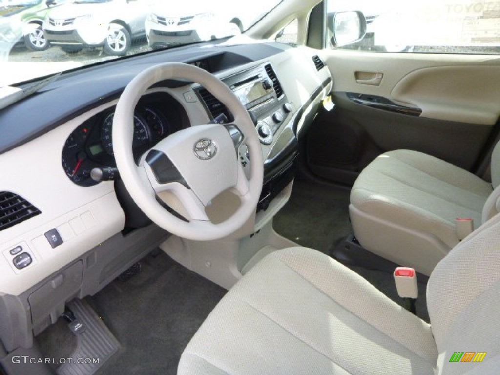 Bisque Interior 2014 Toyota Sienna L Photo #87466344