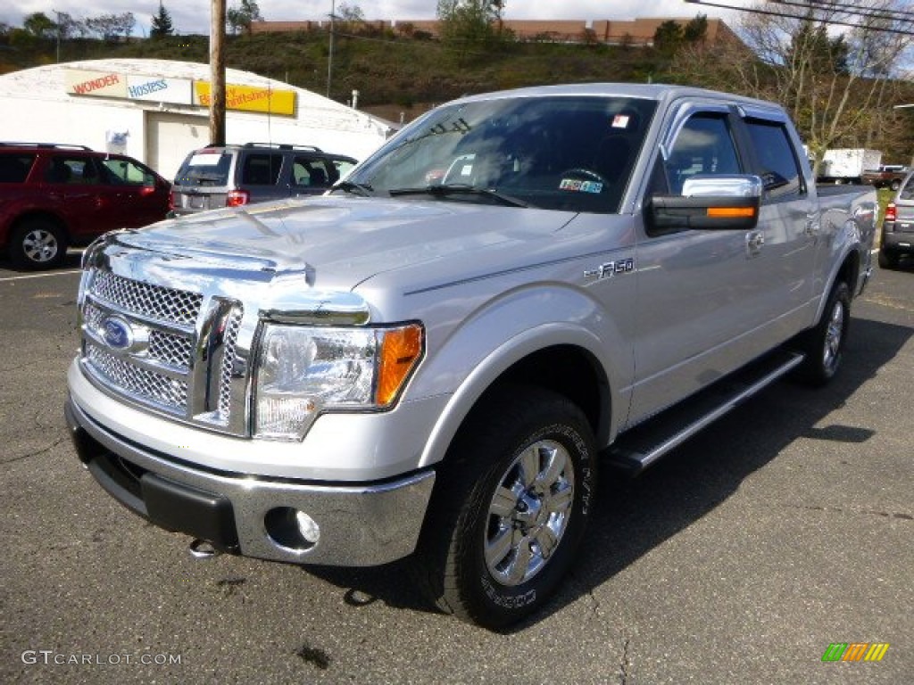 2010 F150 Lariat SuperCrew 4x4 - Ingot Silver Metallic / Black photo #5