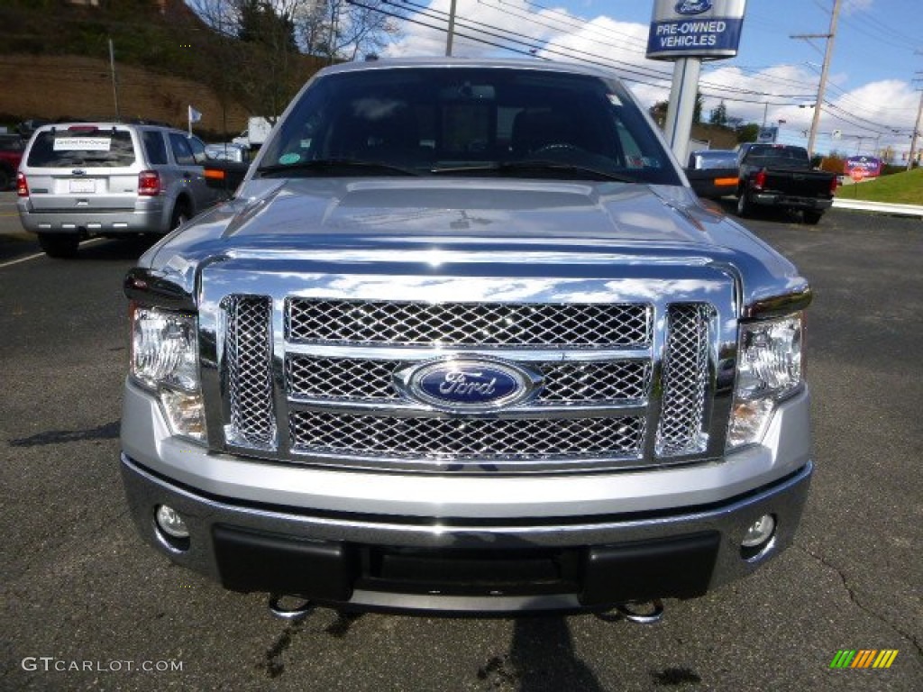 2010 F150 Lariat SuperCrew 4x4 - Ingot Silver Metallic / Black photo #6