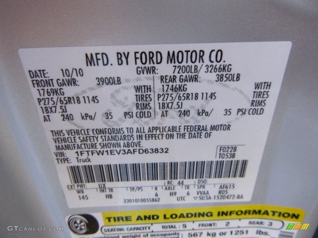 2010 F150 Lariat SuperCrew 4x4 - Ingot Silver Metallic / Black photo #14