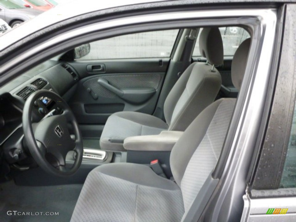 2005 Civic Value Package Sedan - Magnesium Metallic / Gray photo #4