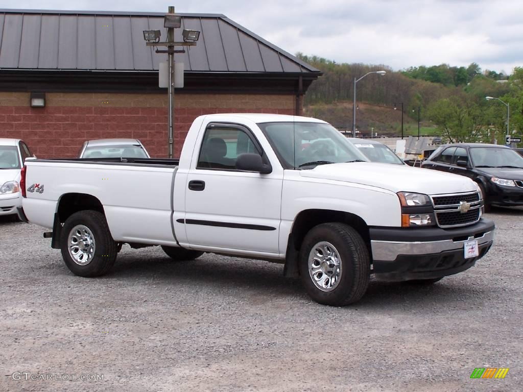 2006 Silverado 1500 LS Regular Cab 4x4 - Summit White / Dark Charcoal photo #5