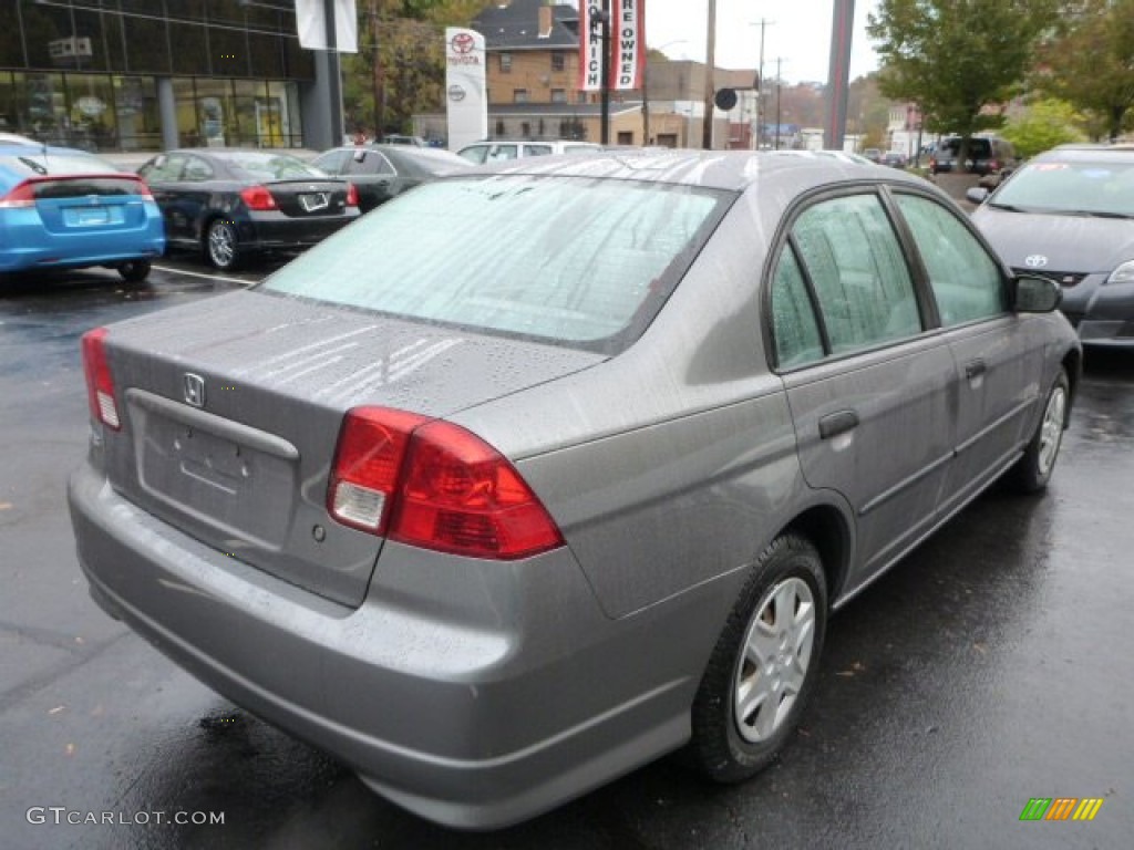 2005 Civic Value Package Sedan - Magnesium Metallic / Gray photo #12