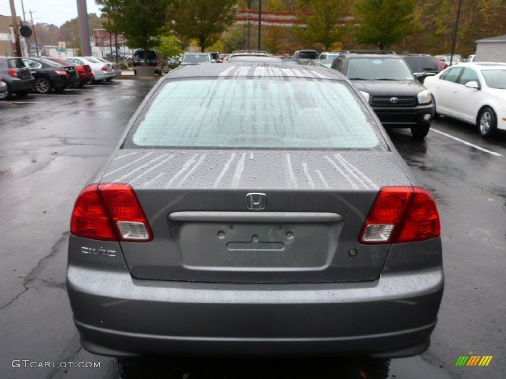 2005 Civic Value Package Sedan - Magnesium Metallic / Gray photo #13
