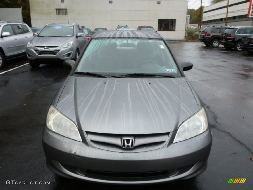 2005 Civic Value Package Sedan - Magnesium Metallic / Gray photo #15