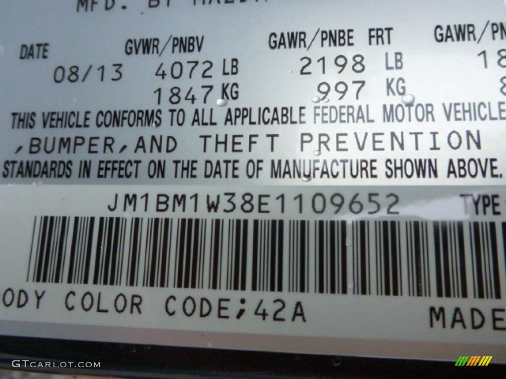2014 Mazda MAZDA3 s Grand Touring 4 Door Color Code Photos