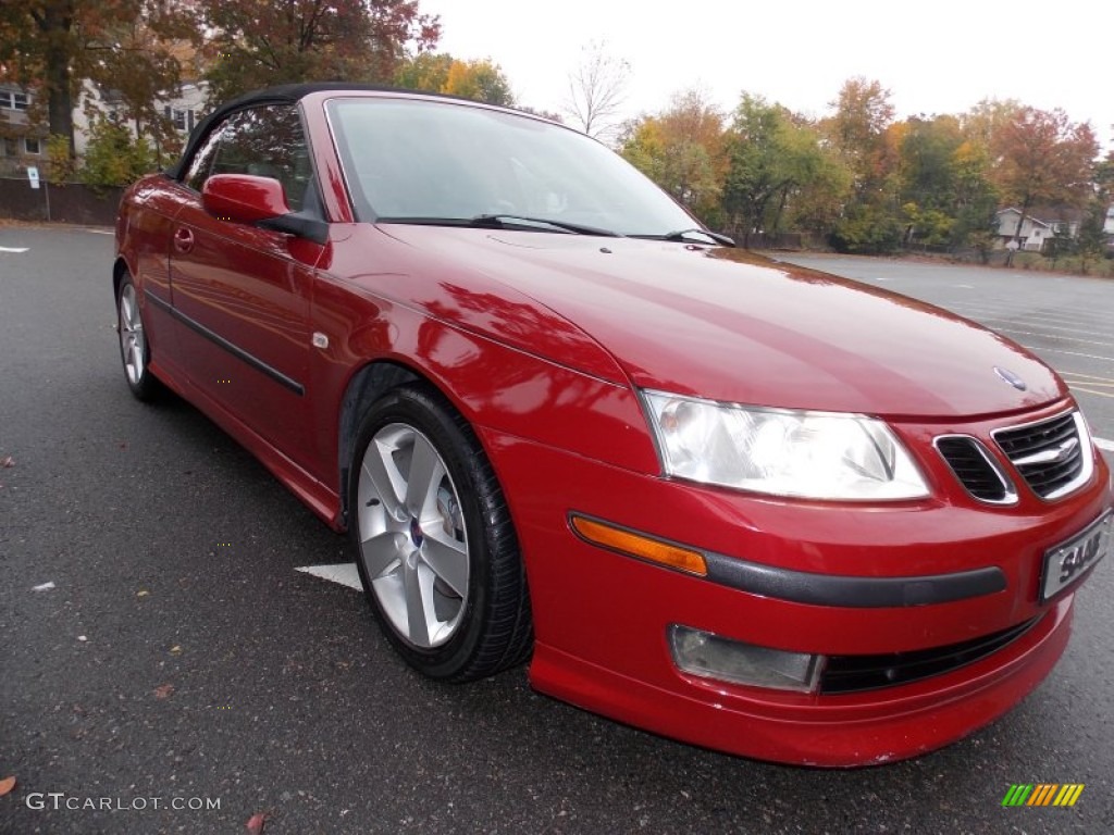 2006 9-3 Aero Convertible - Chili Red Metallic / Parchment photo #7