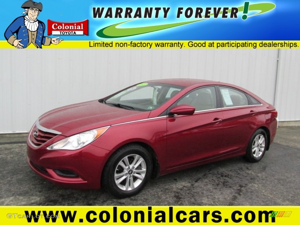 2011 Sonata GLS - Venetian Red / Camel photo #1