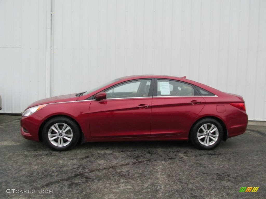 2011 Sonata GLS - Venetian Red / Camel photo #2