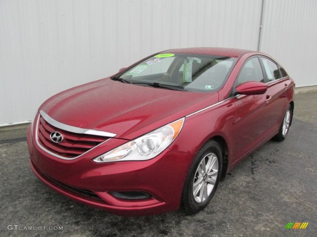2011 Sonata GLS - Venetian Red / Camel photo #8