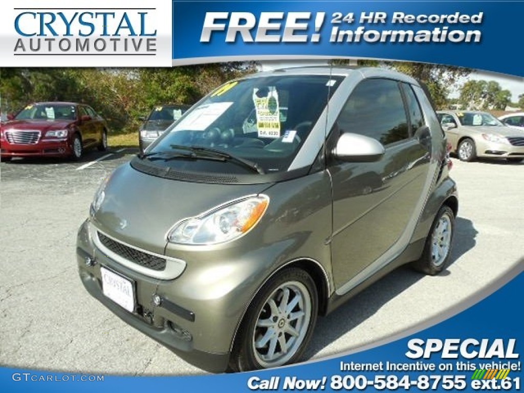 2009 fortwo passion cabriolet - Gray Metallic / Design Black photo #1