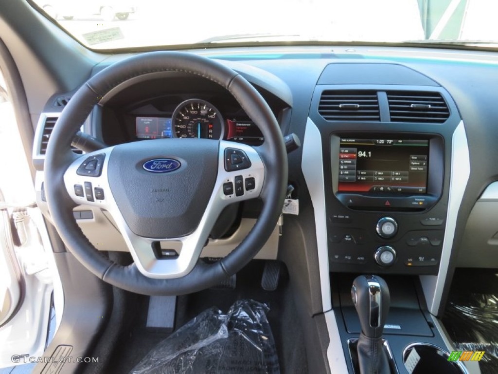2014 Explorer XLT 4WD - White Platinum / Medium Light Stone photo #34
