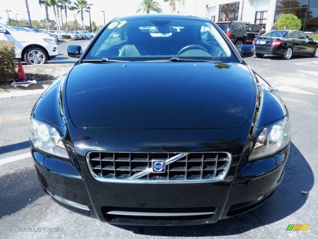 2007 C70 T5 Convertible - Solid Black / Off-Black photo #2