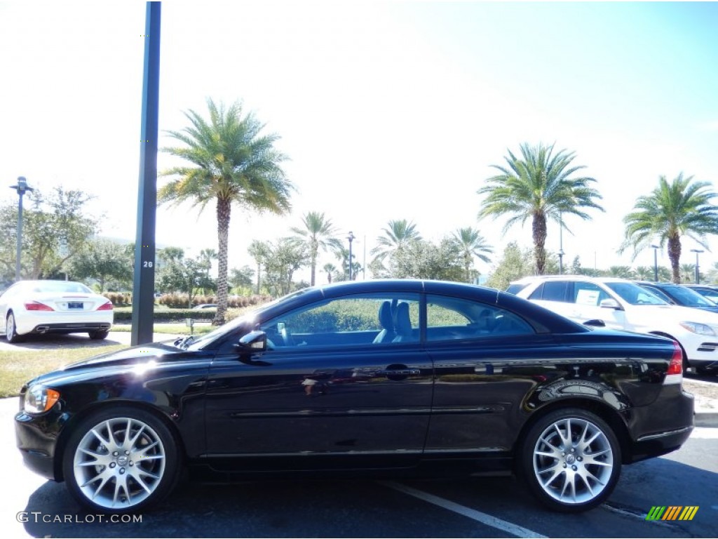 2007 C70 T5 Convertible - Solid Black / Off-Black photo #4