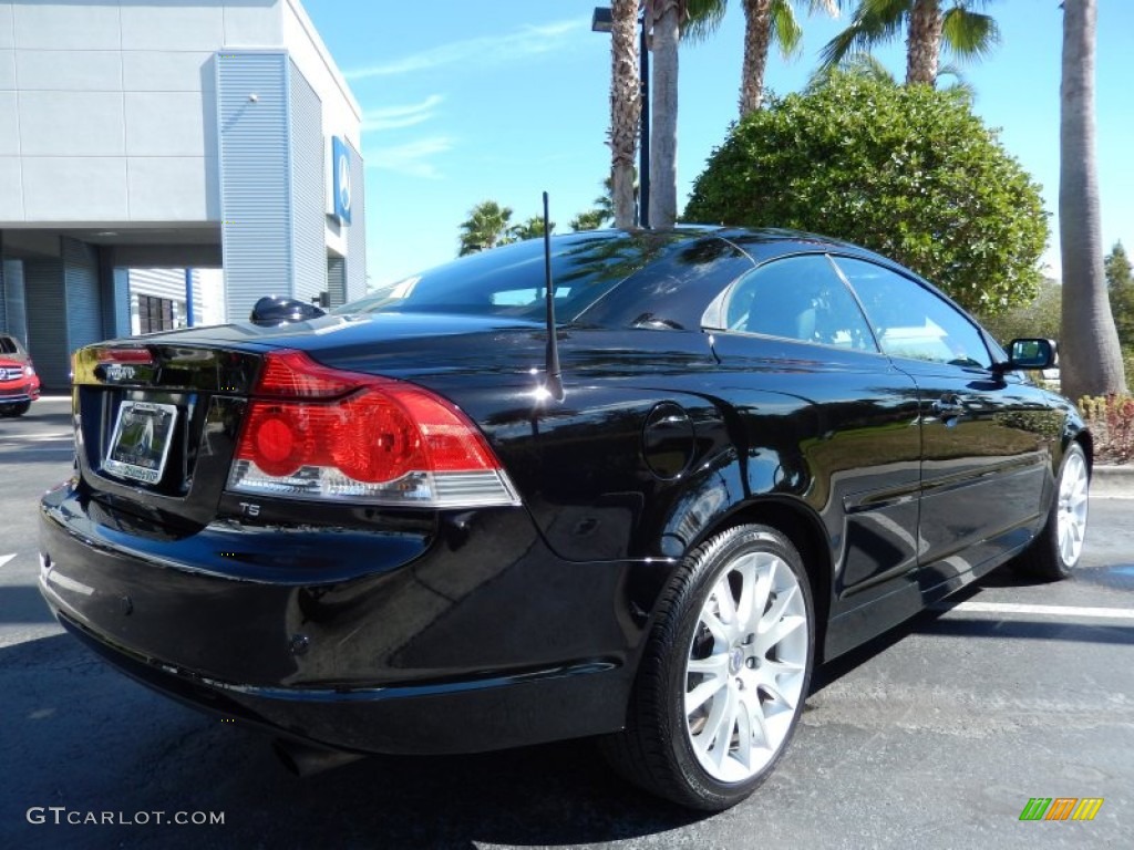 2007 C70 T5 Convertible - Solid Black / Off-Black photo #7