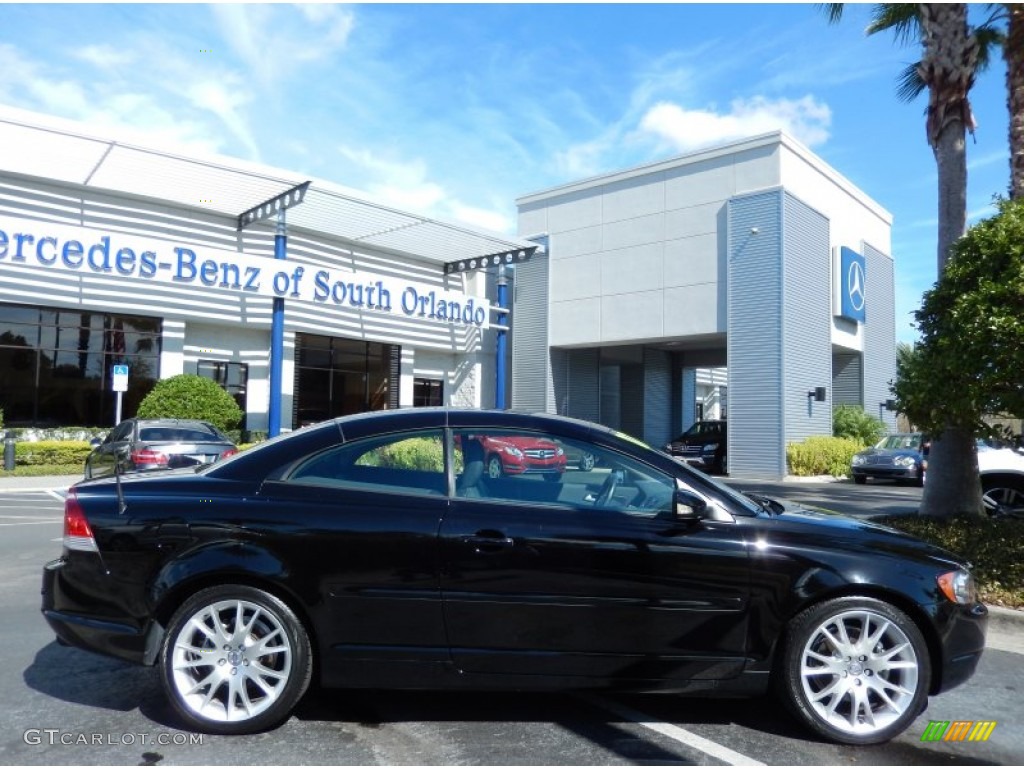 2007 C70 T5 Convertible - Solid Black / Off-Black photo #8