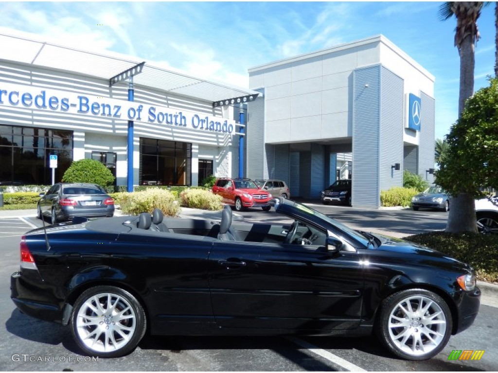 2007 C70 T5 Convertible - Solid Black / Off-Black photo #9