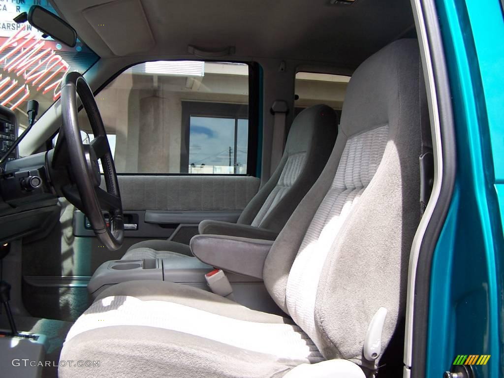 1994 Sierra 1500 SLE Extended Cab 4x4 - Bright Teal Metallic / Gray photo #6