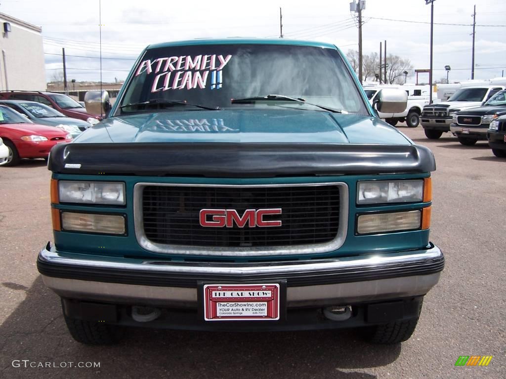 1994 Sierra 1500 SLE Extended Cab 4x4 - Bright Teal Metallic / Gray photo #20