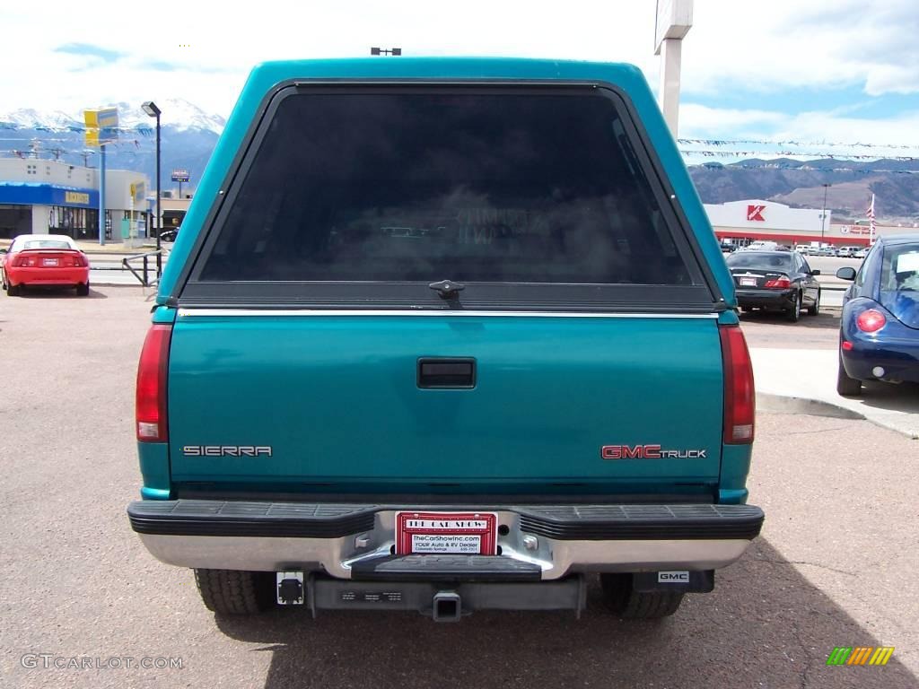 1994 Sierra 1500 SLE Extended Cab 4x4 - Bright Teal Metallic / Gray photo #23