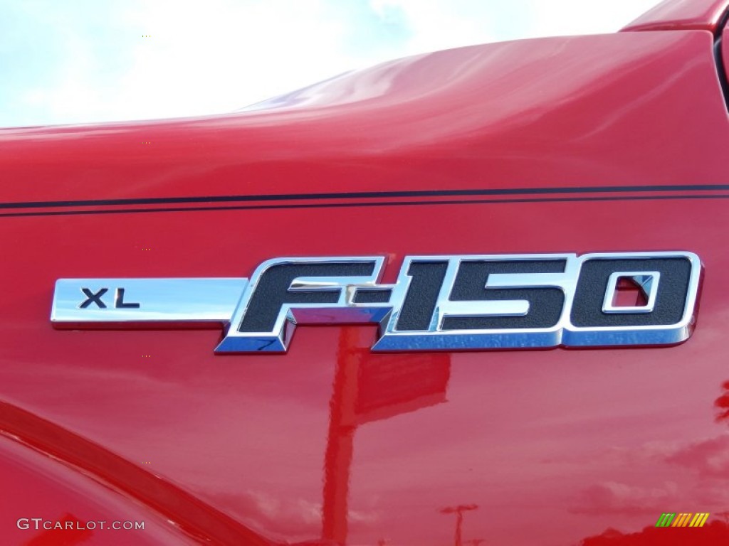 2013 F150 XL Regular Cab - Vermillion Red / Steel Gray photo #5