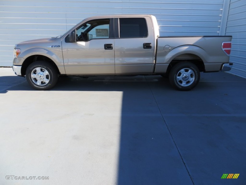 2013 F150 XLT SuperCrew - Pale Adobe Metallic / Adobe photo #5