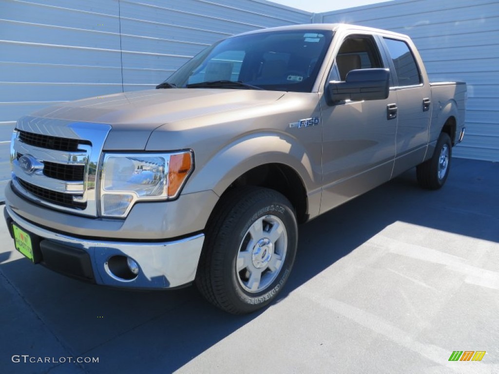 2013 F150 XLT SuperCrew - Pale Adobe Metallic / Adobe photo #6