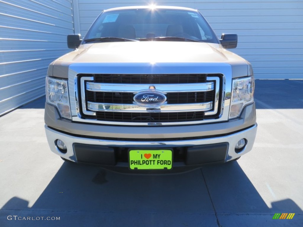 2013 F150 XLT SuperCrew - Pale Adobe Metallic / Adobe photo #7