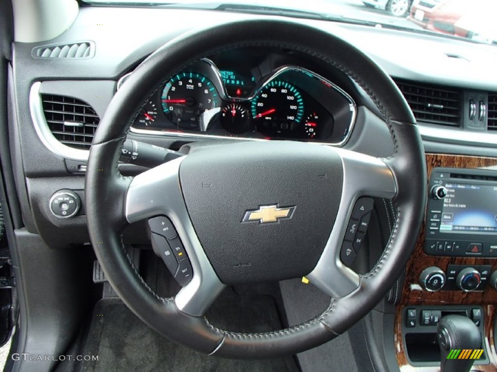 2013 Traverse LT AWD - Black Granite Metallic / Ebony photo #14