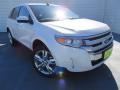 2013 White Platinum Tri-Coat Ford Edge Limited  photo #1