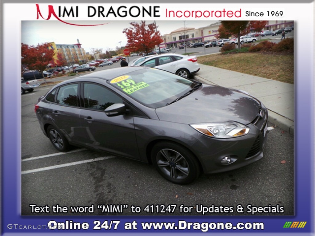 2012 Focus SE Sport Sedan - Sterling Grey Metallic / Tuscany Red Leather photo #7