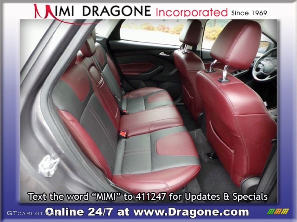 2012 Focus SE Sport Sedan - Sterling Grey Metallic / Tuscany Red Leather photo #15