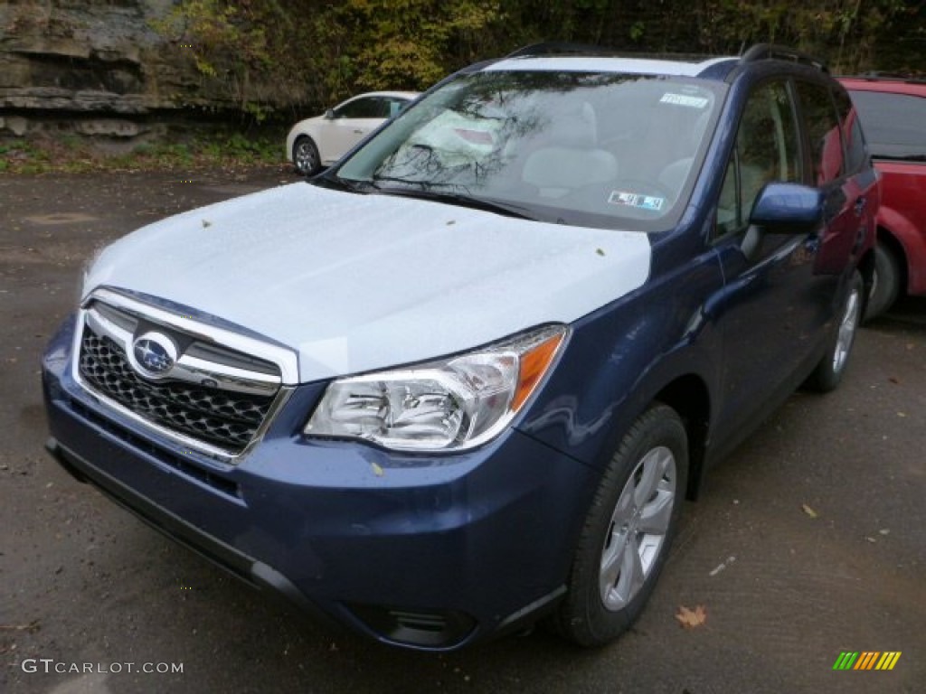 2014 Forester 2.5i Premium - Marine Blue Pearl / Platinum photo #7