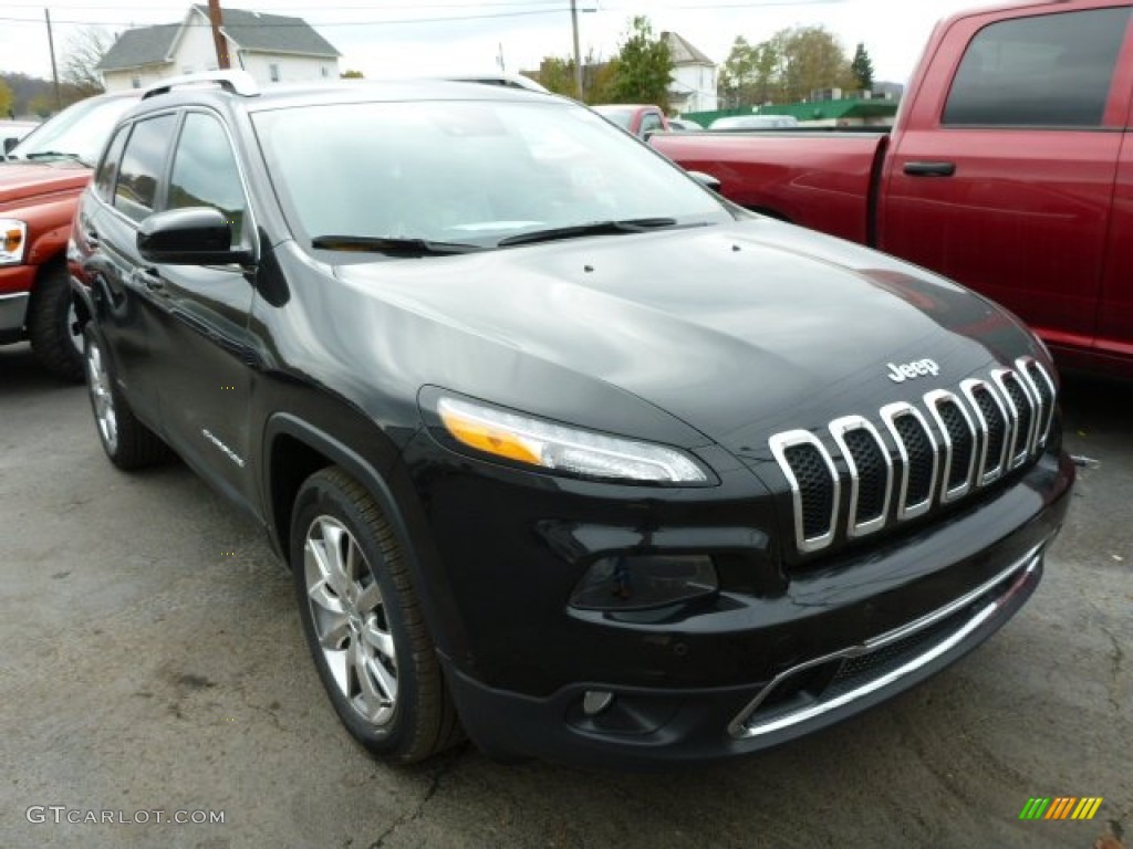 Brilliant Black Crystal Pearl 2014 Jeep Cherokee Limited Exterior Photo #87486197