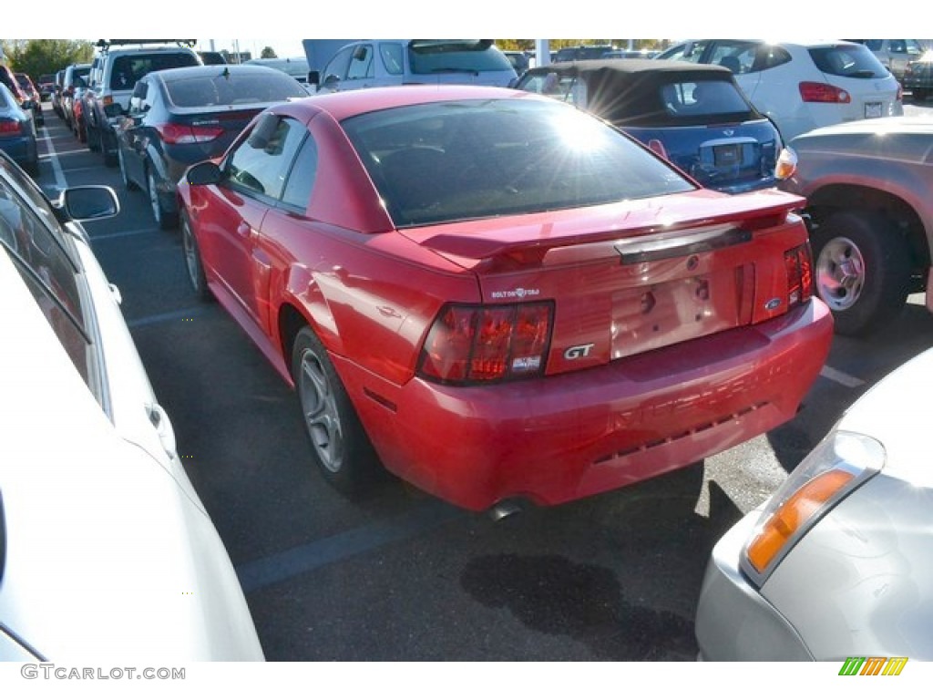 2002 Mustang GT Coupe - Torch Red / Medium Parchment photo #3